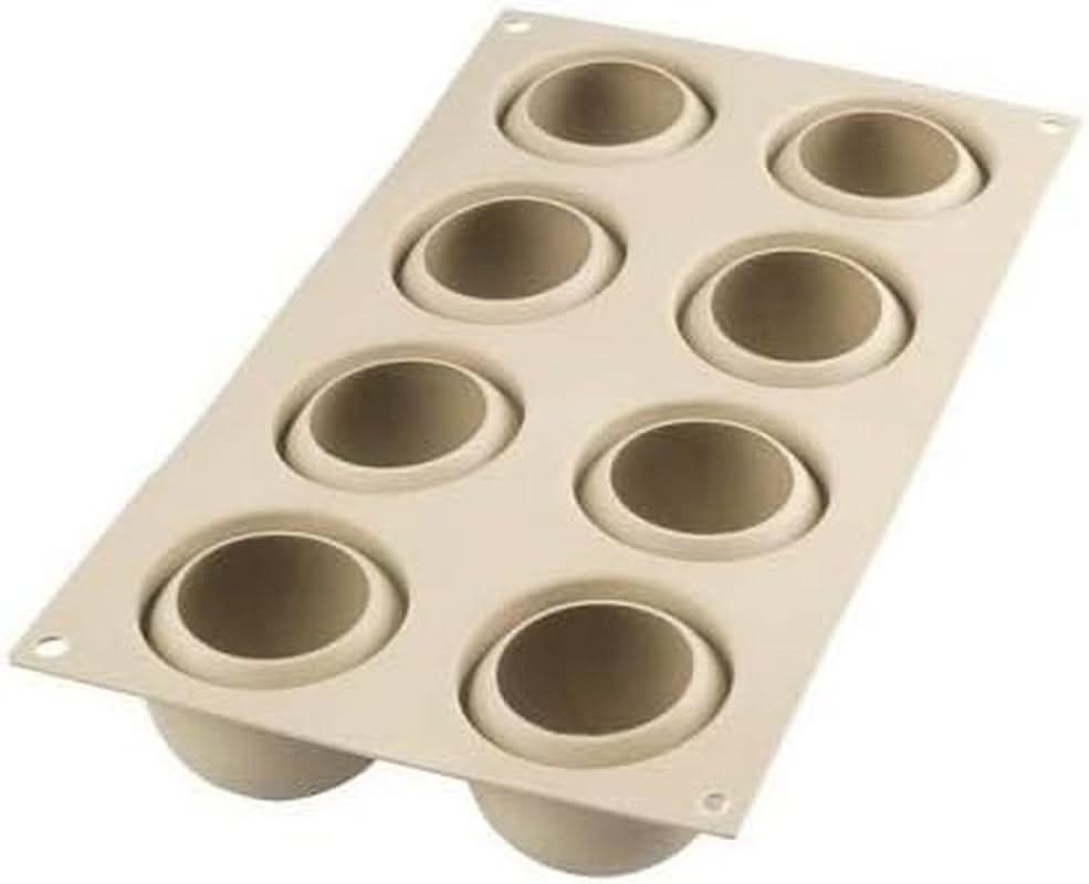 Silikomart, Form för Tartufo silikonkakor, 8 enkla portar, Ø 62 H 52 mm Kitchen Naty Shop
