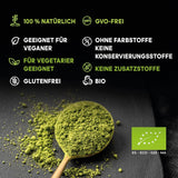 Japanskt Matcha-te, premiumkvalitet, pulver. 100% naturligt. Grönt te-reducerare, kraftfull avgiftning och antioxidant. Renodlad matcha - Ursprung: Japan (100 g)