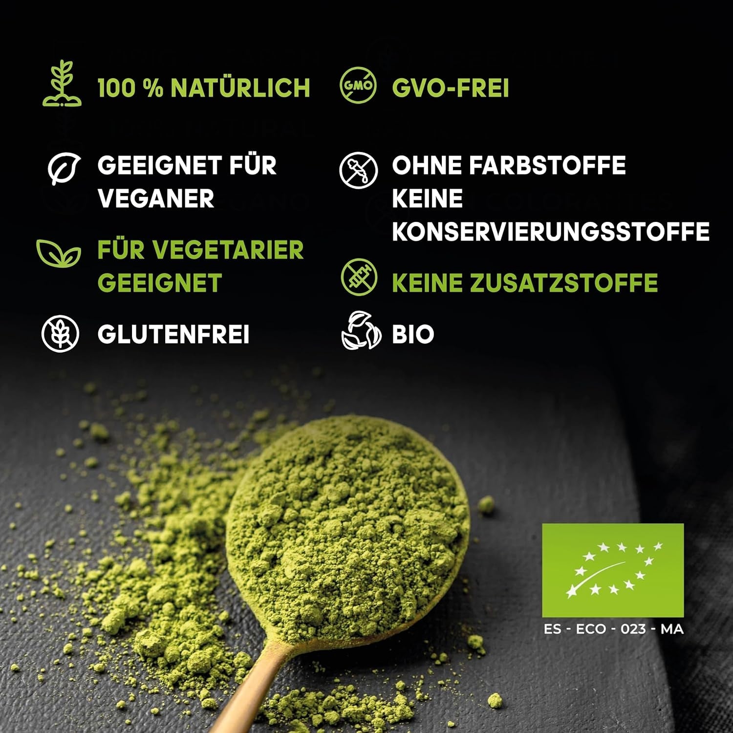 Japanskt Matcha-te, premiumkvalitet, pulver. 100% naturligt. Grönt te-reducerare, kraftfull avgiftning och antioxidant. Renodlad matcha - Ursprung: Japan (100 g)