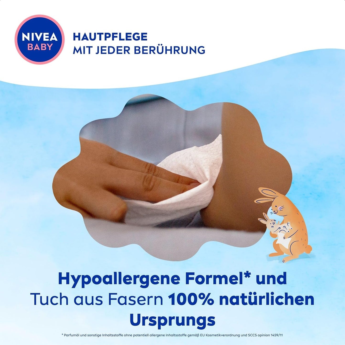 NIVEA BABY Soft & Cream våtservetter för bebisar (4 x 57 stycken)