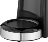 WMF Bueno espressomaskin med glaskaraff, filterkaffe, 10 koppar, på/av-knapp, anti-droppsystem, oscillerande filter, automatiskt stopp, värmeplatta, 1000W