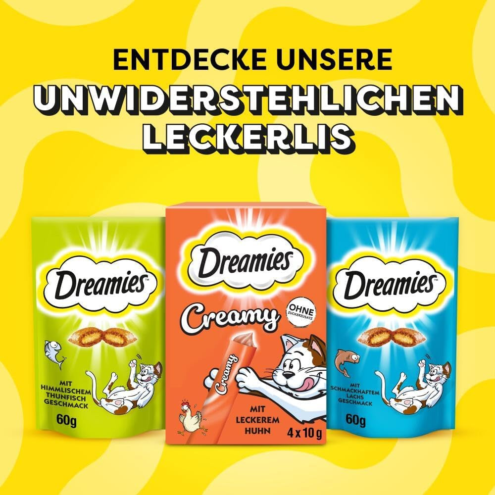 DREAMIES SHAKE UPS Multivitamin Seafood Festival Kattgodis i portionspåsar - 55 g (6 påsar)