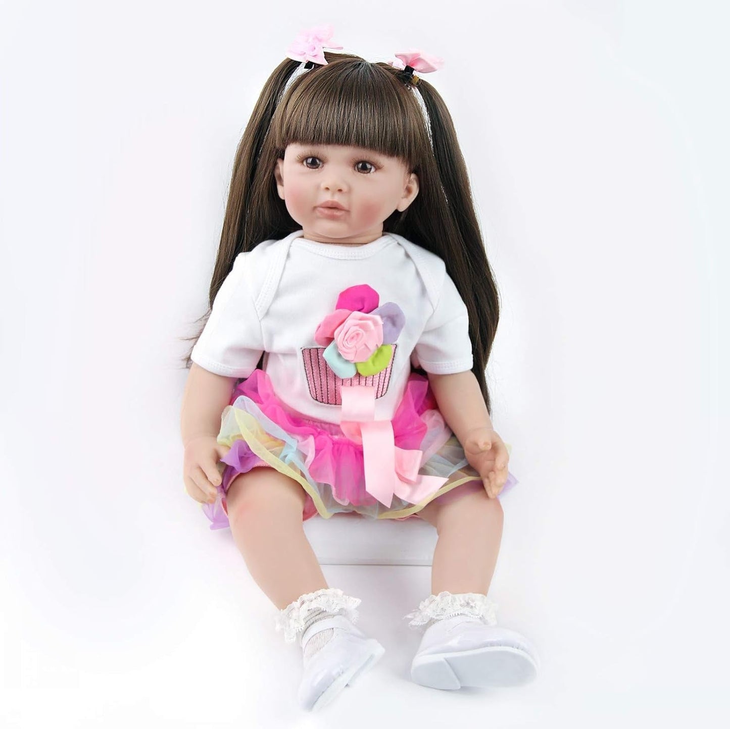 ZIYIUI 24 tums Reborn Baby Dolls, naturtrogna mjuka kroppsdockor, 60 cm handgjorda Reborn Baby Dolls, julklappar