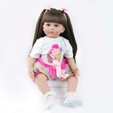 ZIYIUI 24 tums Reborn Baby Dolls, naturtrogna mjuka kroppsdockor, 60 cm handgjorda Reborn Baby Dolls, julklappar
