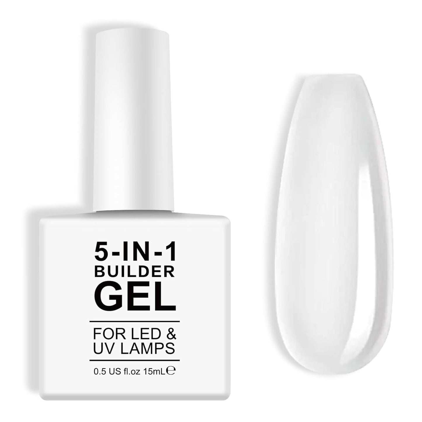 Builder 5 in 1 Builder Gel 15ml, Nail Builder Gel, Nail Builder Gel, UV/LED Nail Extension Nagellack, Extensions, Nail Art, Stickers, Gel Nail Builder Gel (Vit)