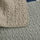 Chezmoi Collection Addy Patchwork Quilt Set Förtvättad bomull Lätt Vändbar All Seasons Oversized 3 delar Marinblå Vit Grå Taupe Pläd Quilts & Quilts Naty Shop