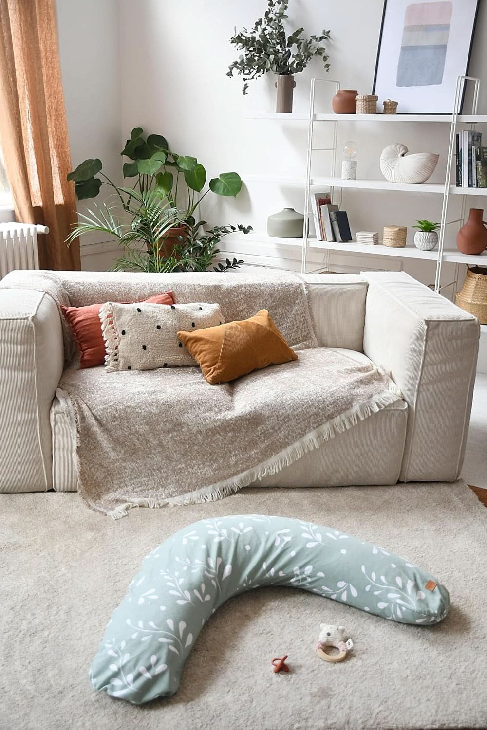 BÉABA, Big Flopsy, multifunktionell amningskudde, sova, amning, optimalt stöd, avslappning, komfort Tillbehör Mat och amning Bebe Naty Shop