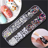 Kalolary torkade blommor för naglar Fjärils paljetter Nagellack Folie Nagelklistermärken Pincett Nagelstenar Nagel Strass Penna för 3D Nageldesign Gör-det-själv-dekorationer