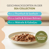 IAMS Delights Sea Collection Spannmålsfritt våtmat för katter - Multipack med olika fisk i sås, spannmålsfritt våtfoder för katter från 1 år, 12 x 85g