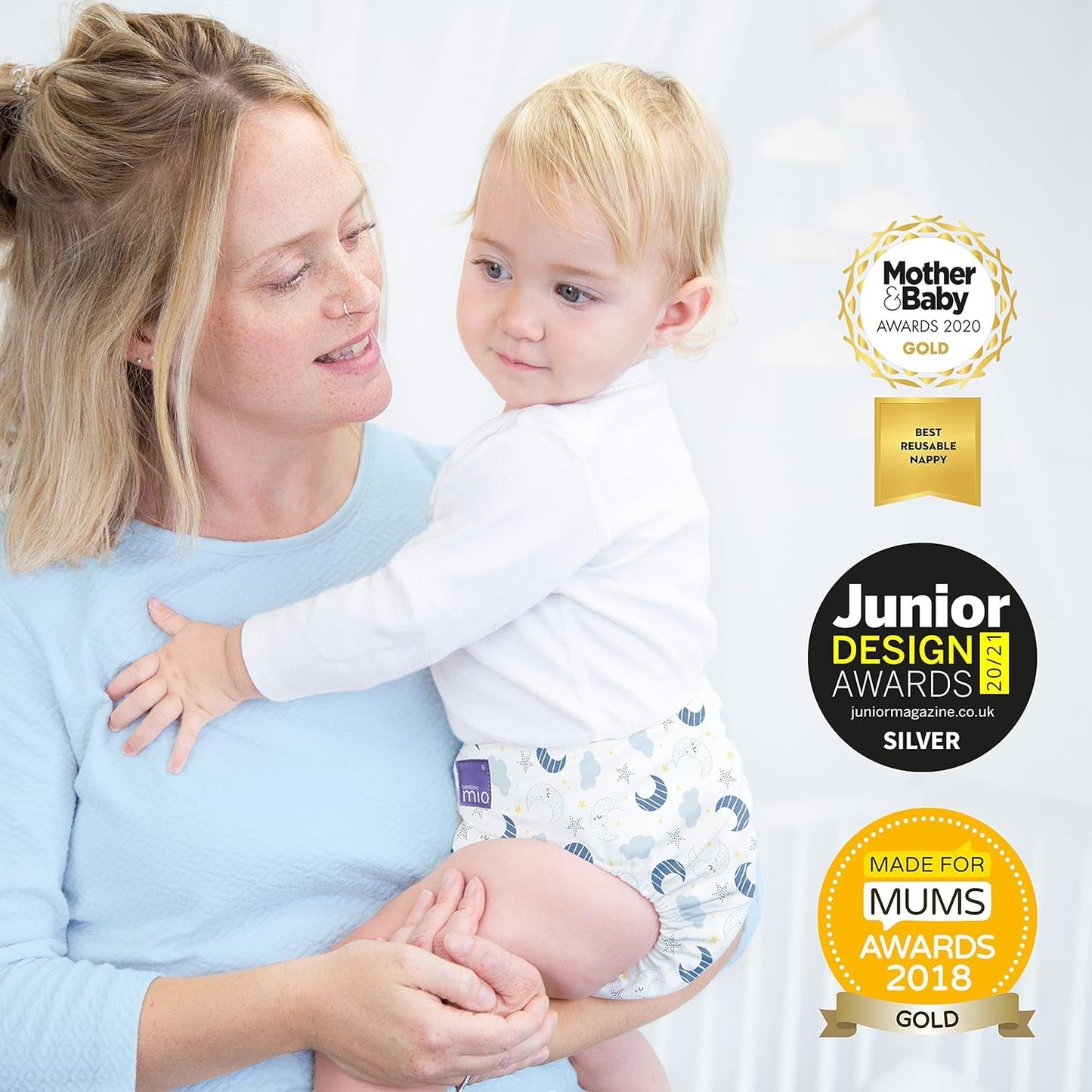 Bambino Mio, tygblöja Miosolo Classic Allt-i-ett, ekologisk blöja utan kemikalier