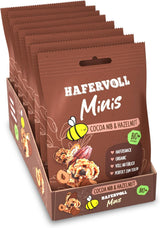 HAFERVOLL Minis Raps och Banan 8x 65g - Certifierad ekologisk, med honung, utan tillsatt socker, perfekt att dela