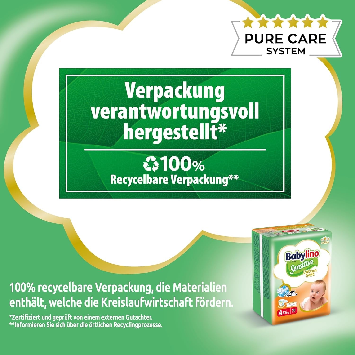 Babyblöjor Sensitive storlek 4, Maxi (8-13 kg), 20 st