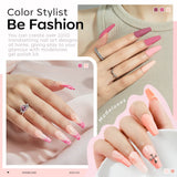 Modelones 35st Gel Nagellack Set, UV Nagellack Set med 48W lampa, Naken Brun Vit Rosa Gel Nagellack Set, UV Gel Nagellack Set med Top Coat Base Nagelstudio Set