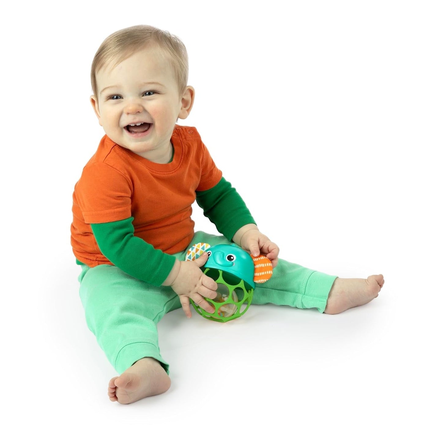 Bright Starts Giggle & Glow Bell Glow in the Dark Elephant Toy Oball Lätt att fånga Newborn+ Unisex babyleksaker Naty Shop