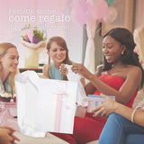 Vitt och rosa sängkläder för bärsäng, bestående av 1 påslakan, 1 överlakan med Aida-band för broderi och 1 örngott, 100 % bomull, Made in Italy Täcken och täcken Naty Shop