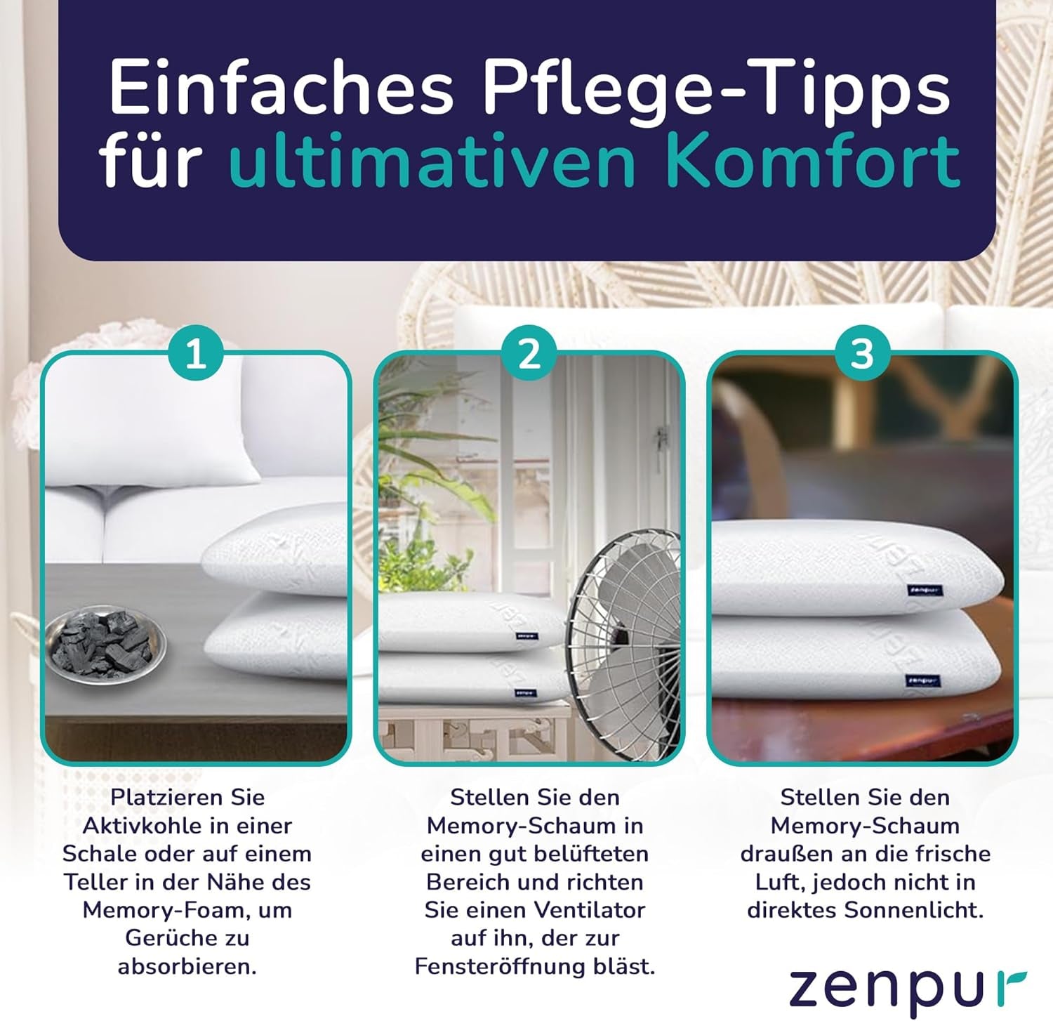 Set med 2 kuddar för nackstöd 40X60-13Cm - Ergonomisk sovkudde för nacke och axlar, Oeko-Tex certifierade cervikala ortopediska kuddar Naty Shop