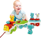 Clementoni Animali-3 Electric Talking Interactive Expandable Train Toy for 1 Year Old Baby (italiensk version) Tillverkad i Italien Flerfärgad 17740 Jucarii Bebe Naty Shop Standardtitel