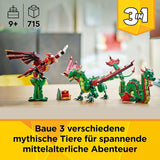 LEGO Creator 3In1 Green Dragon - Leksak - Förvandlas till en havsorm eller fenix - Djurbyggande leksak för barn - Present till pojkar och flickor från 9 år 31161 Byggset Besuche den LEGO-Store