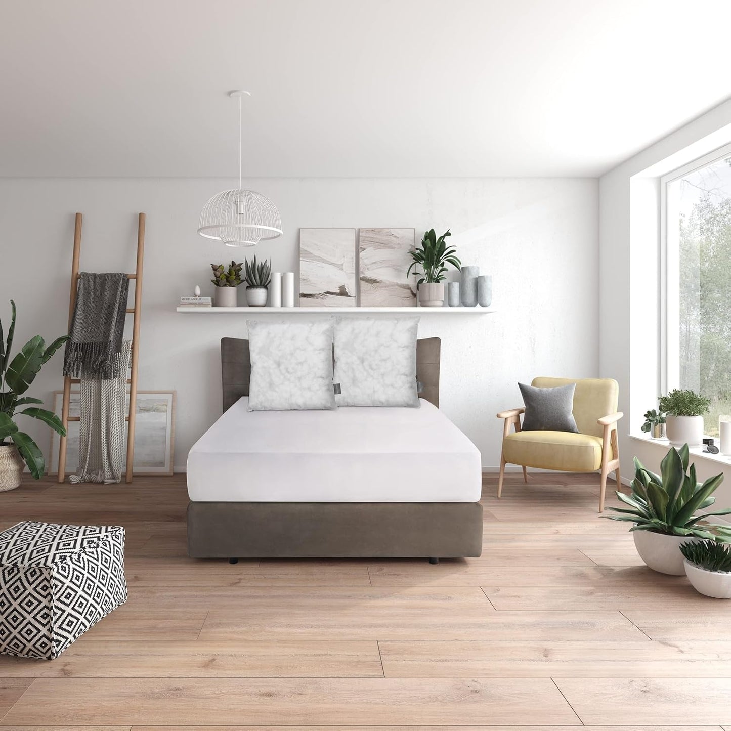 Traumnacht Green Basic Kuddset bestående av två kuddar 80 X 80 Cm, Oeko-Tex certifierade, tillverkade enligt tysk kvalitetsstandard Naty Shop standardkuddar 80 X 80 Cm