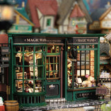Magic Shop Dollhouse med dammskydd DIY Miniatyr Dollhouse Furniture Kit 1:24 Kreativ gåva för barn Tonåringar Födelsedagspresent