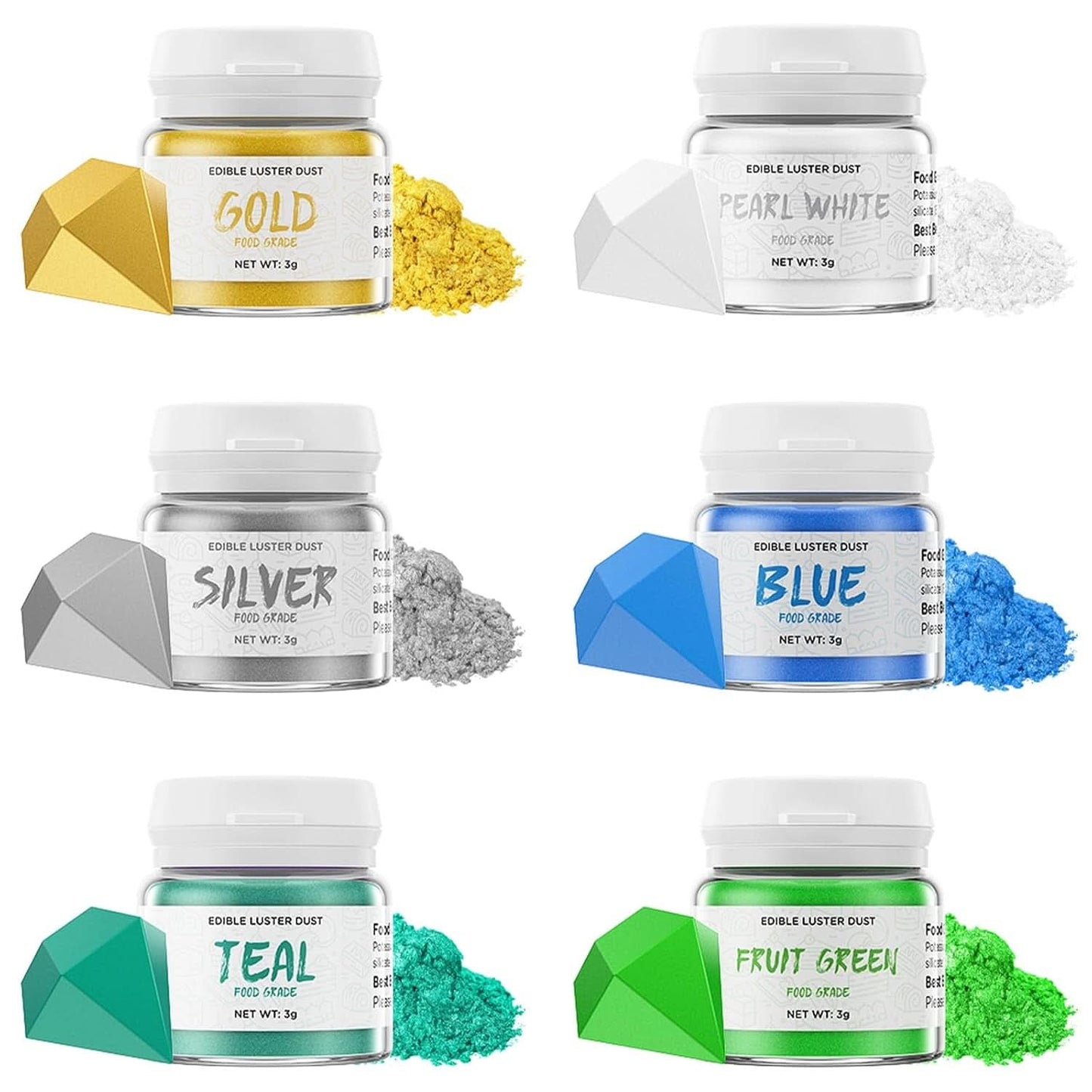 Ätbart glitter, 3 gram Naty Shop Coola färger
