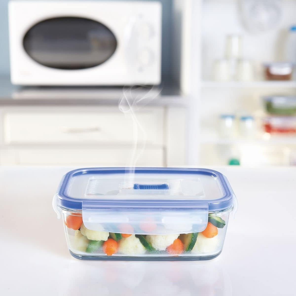 Pure Box Active rektangulära Hermetico-behållare - 197cl Bicolor Matförvaringslådor Naty Shop