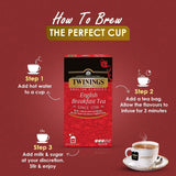 Twinings English Breakfast Black Tea 50g, 25 tepåsar, fullt, runt och starkt svart te från de bästa teplantagen i Sri Lanka och Indien. Svart te Förpackning om 1 (1 x 50 g)