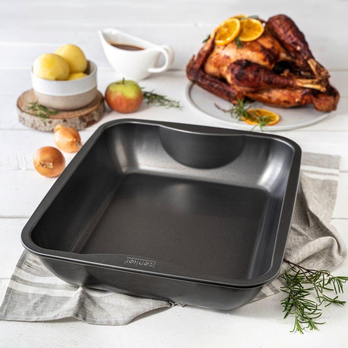 Zenker Xxl-Brat- Und Auslaufform (40 X 8 X 34 Cm) SPECIALMATlagning, Rechteckige Ofenform Mit Antihaftbeschichtung, Backblech Für Krosse Braten & Saftige Aufläufe (Farbe: Schwarz), Menge: 1 Stück Formar och plåtar för bakning Naty Shop