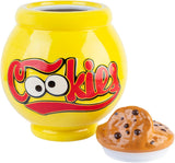 Grupo Erik Keramisk kakburk Sesame Street Cookie Monster - Kakburk med lock Stor 21,0 x 27,0 x 22,0 cm Förvaringsburk med lock Officiell Sesame Street-varor Matförvaringslådor Naty Shop