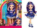 Rainbow High Be Dazzling - Genevieve Bleue - 28 cm blå modedocka med utsmyckningsverktyg, gnistrande ädelstenar och stylingtillbehör