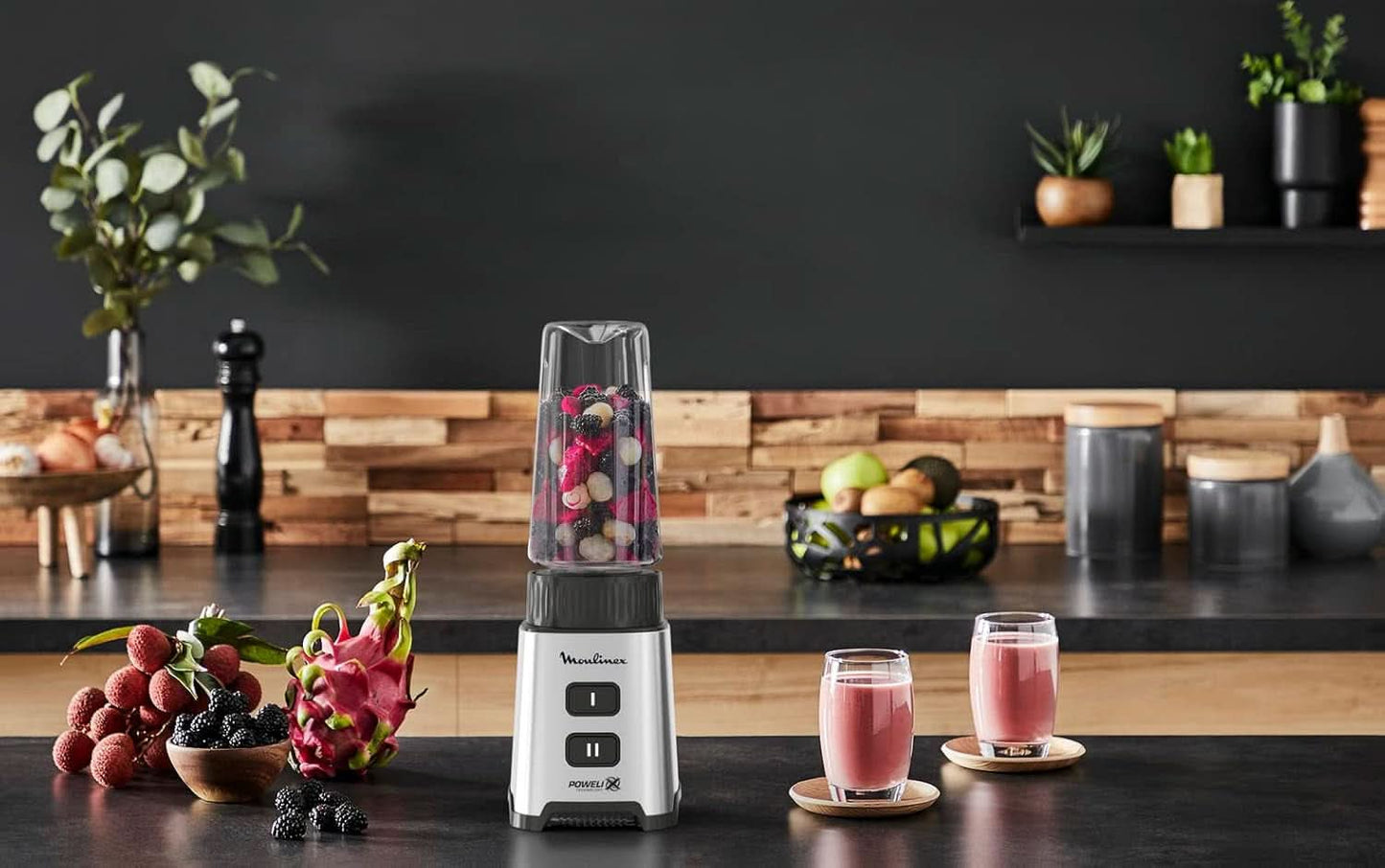 Blender Pulseo LM17GD, 400 W, 4 blad, 700 Ml, Bärbar behållare 600 Ml Kitchen Naty Shop