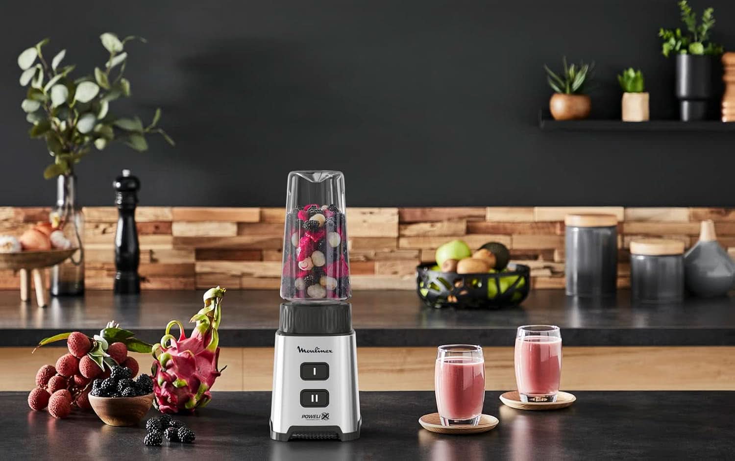 Blender Pulseo LM17GD, 400 W, 4 blad, 700 Ml, Bärbar behållare 600 Ml Kitchen Naty Shop