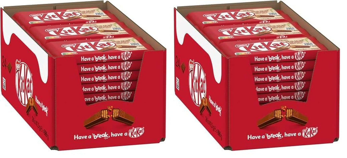 Nestlé Classic Chocolate Bars, Mjölkchoklad Crunchy Wafer Bars, förpackning med 48 (24 x 41,5 g)