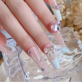 Luxus Rosa Diamant Nagel Charms 3D Butterfly Nail Art Charms Bow Nail Charms Y2K Heart Charms Nägel Zubehör Schmetterling Herz Schleife Nageldesign Edelsteine ​​​​Strasssteine ​​Glitzersteine ​​Nagelschmuck