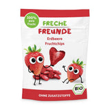 Ekologiska fruktchips "100% jordgubbar" Frystorkade jordgubbsfruktchips (12 x 12 g) och nya ekologiska crunchy majs- och morotsflissar, ekologiskt mellanmål, från 1 år, (9 x 30 g) 270 g