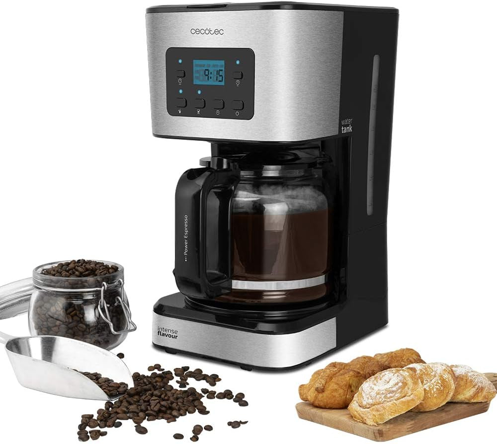 Espresso med filter Cecotec Coffee 66 Drop and Touch, effekt 950 W, 1,5 L, 12 koppar, pekskärm, glaskaraff, 24-timmarstimer, 6 strömbrytare, återanvändbart nätfilter