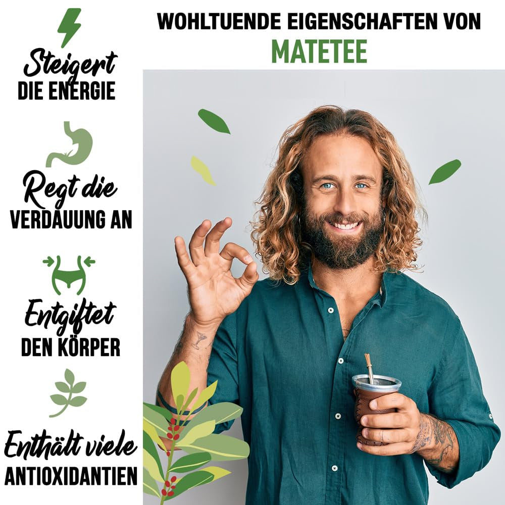 ORIGEENS BIO YERBA MATE TEA 1 KG - The Original I Orostad, blad, utan stjälkar, damm och smulor I Energigivande och avgiftande dryck