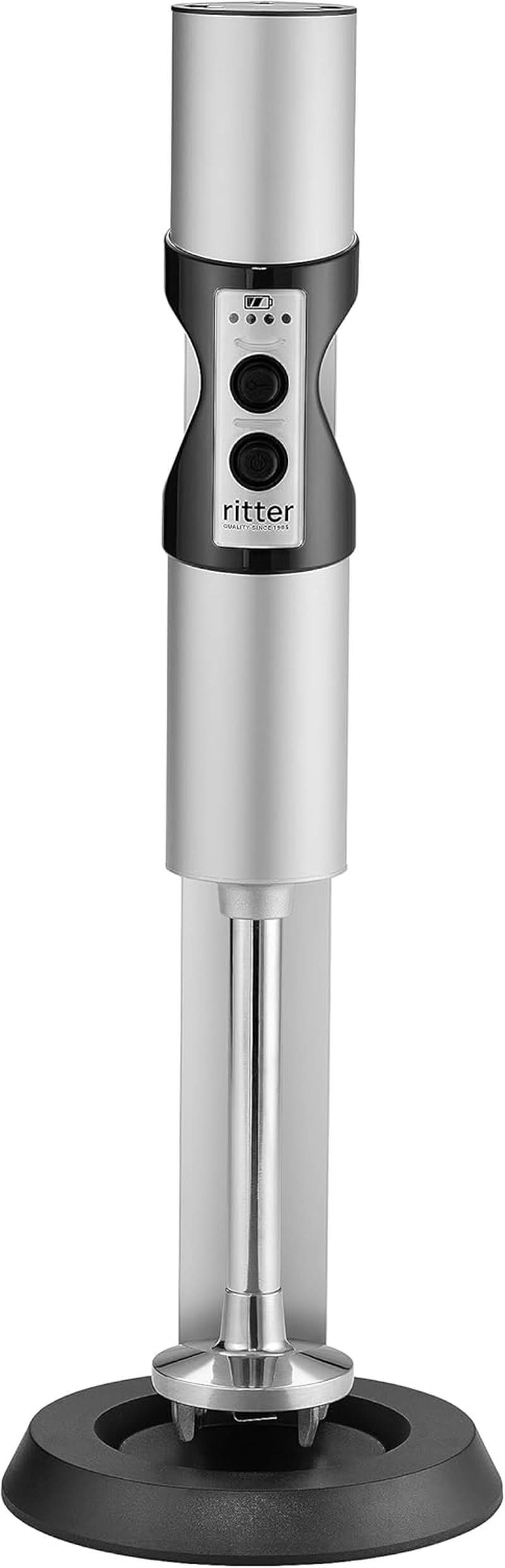 Ritter Stilo 7 plus Kabelloser Stabmixer, Pürierstab Mit Akku Aus Vollmetall, Tillverkad i Tyskland, Silver Kitchen Naty Shop Stilo 7