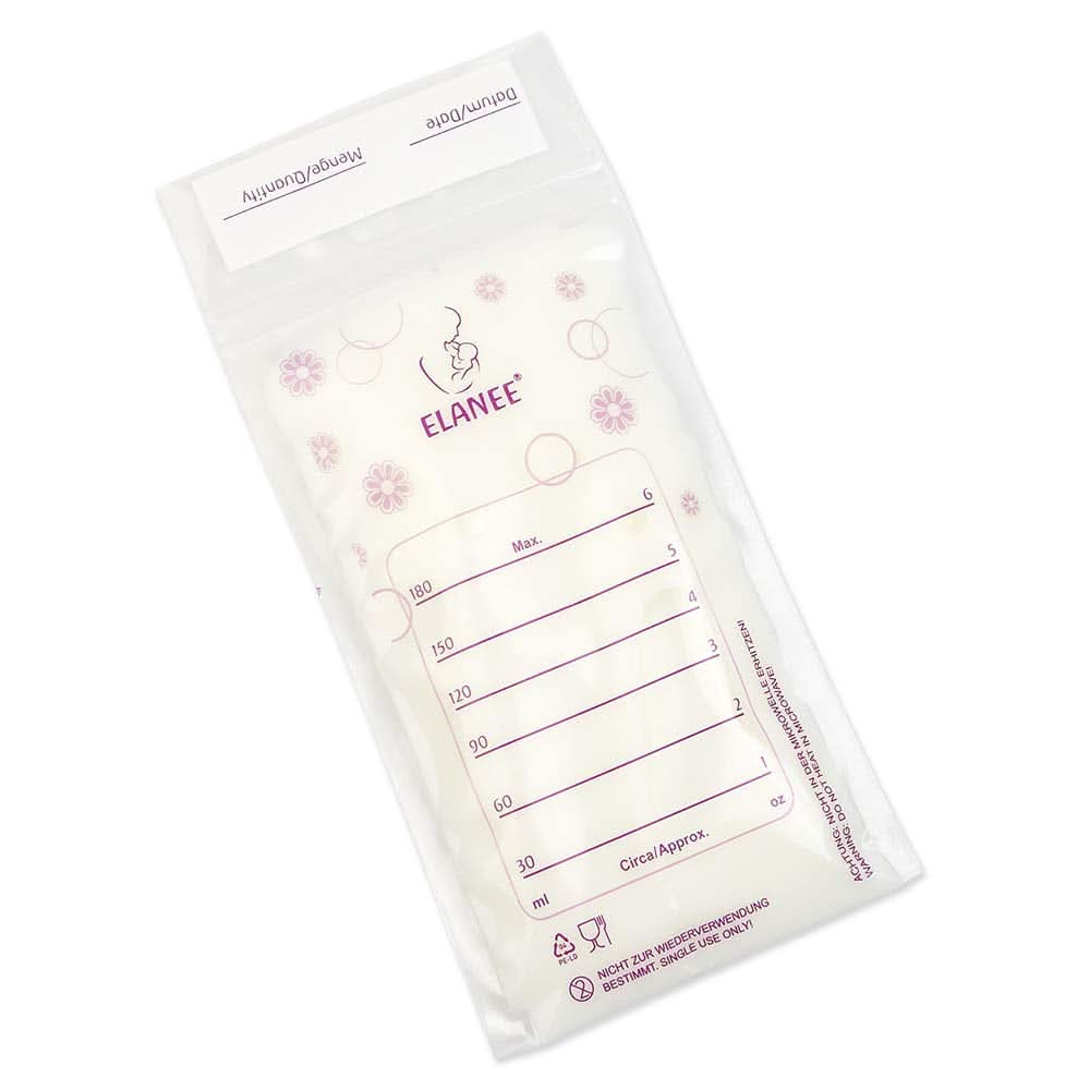 ELANEE bröstmjölkspåsar, med neutral smak och försteriliserade tillbehör Mat och amning Bebe Naty Shop