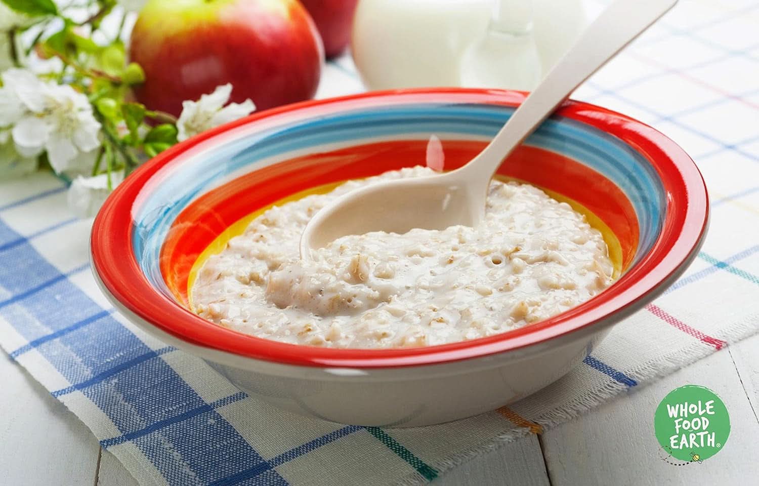 Havregryn Fin - Ingen GMO - Vegansk - Ingen mjölk - Inget tillsatt socker 1 kg Naty Shop Cereals