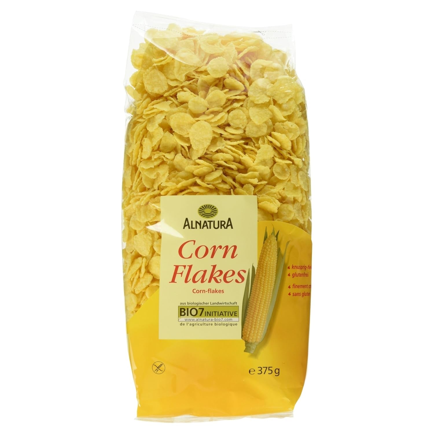 Bio Cornflakes, glutenfri, 375G spannmål Naty Shop Standardtitel