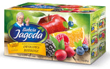 Babcia Jagoda - Fruktte "Fruchtige Verführung" - 20 tepåsar - Med hibiskus, äpple, aronia, björnbär, nypon, apelsinskal - Intensiv fruktsmak, koffeinfri, vegansk, naturlig, Cay - 40G