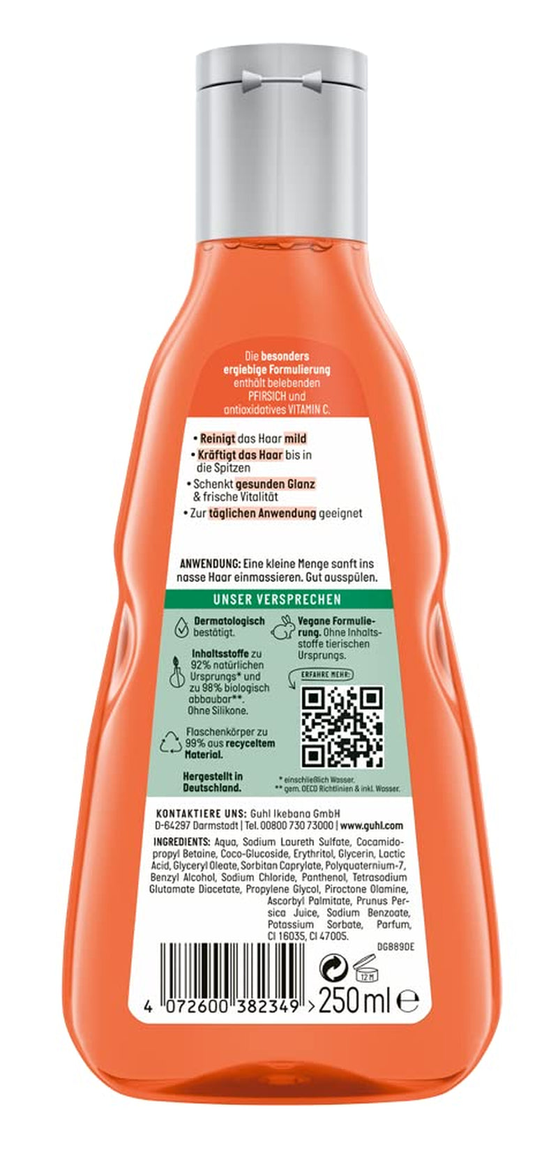 Guhl Fresh & Fruity Shampoo - Innehåll: 250 Ml - Hårtyp: Normal Dusch och bad Guhl