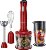 Russell Hobbs Standmixer [3-I-1: Pürierstab/Zerkleinerer, Mixer- & Schneebesenaufsatz] Desire Rot (Bpa-Free & Spülmaschinenfestes Zubehör, Für Smoothie, Suppen Saucen, Joghurt Babynahrung) 24700-56 Kitchen Nahrung