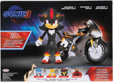 Sonic 3 The Movie Shadow Figure, 15 Cm, rörlig, inklusive Shadow Mobile från Jakks Pacific, Acoustic, Black Actionfigurer Naty Shop