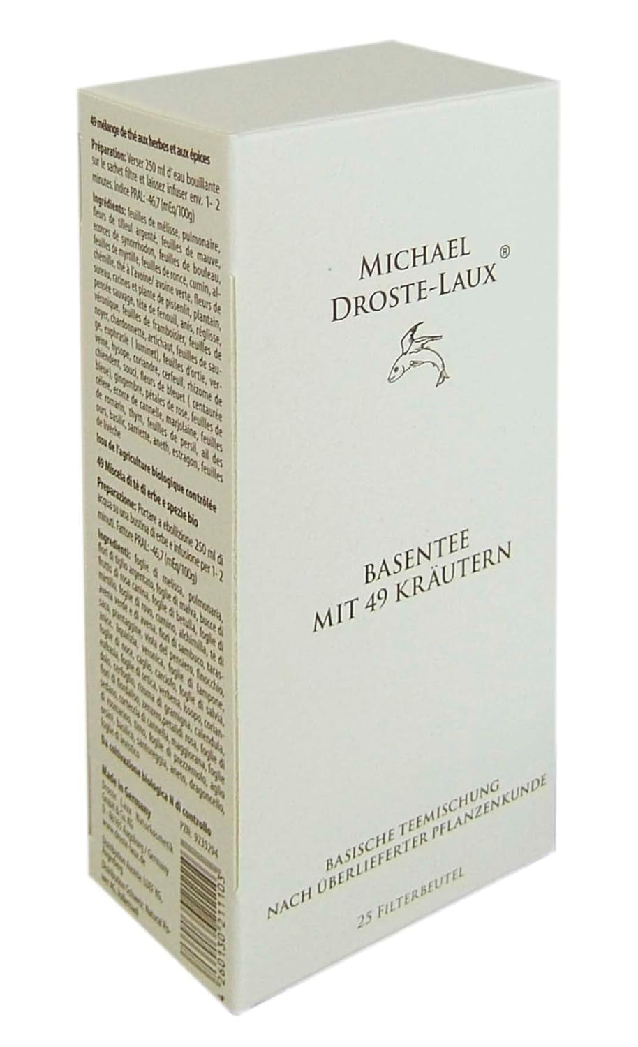Droste-Laux Basic Tea med 49 örter, 25 bitar (örtte, filterpåsar, faste- eller diet-te) 120501