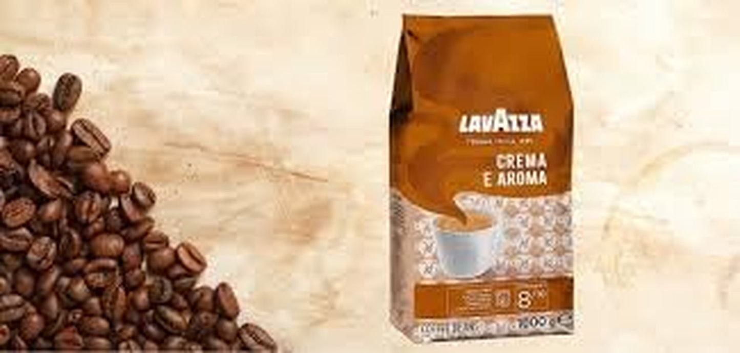 LAV-AZZA Helbönkaffe Cream E Aroma 10x1000g (10kg) Italienskt premiumkaffe, krämigt och aromatiskt
