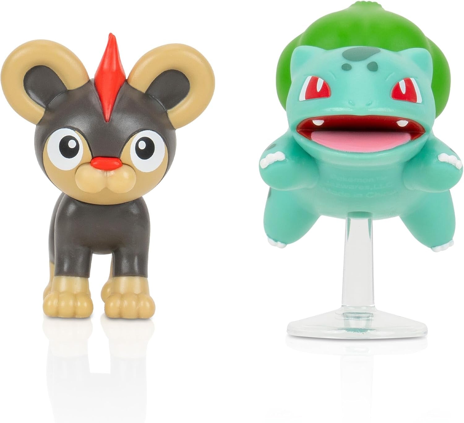 Pokémon PKW3583 - Battle Figure Pack - Leufeo & Bisasam, Officiella detaljerade figurer, 5 cm vardera Actionfigurer Naty Shop