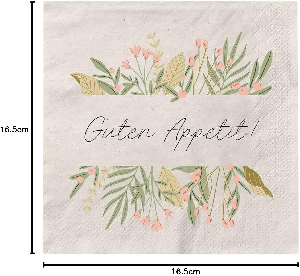 Grafik Werkstatt Serviettes Mit Spruch Groß | 20 stycken | 16,5 X 16,5 cm | Grå | smaklig måltid!