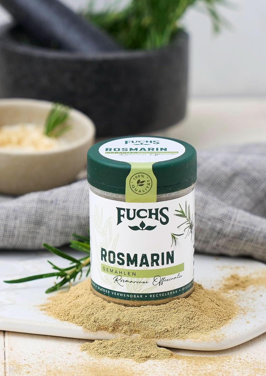 Fuchs - Mald rosmarin - För att smaksätta fisk, kött och grönsaker, 30 gram Condimente Naty Shop